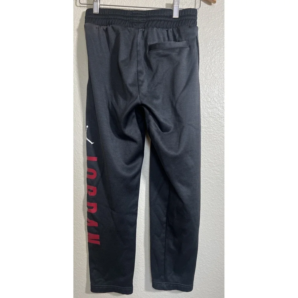Air Jordan Joggers Boys Size L Black‎  Red Sweatpants  Jumpman Logo 12-13 Yrs
